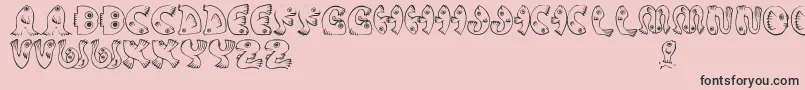 Шрифт JmhPez – чёрные шрифты на розовом фоне