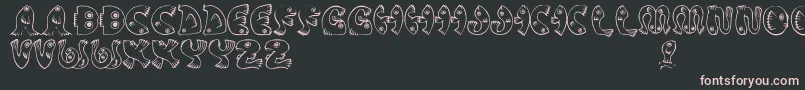 Czcionka JmhPez – różowe czcionki na czarnym tle
