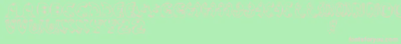 フォントJmhPez – 緑の背景にピンクのフォント