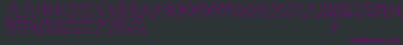 Шрифт JmhPez – фиолетовые шрифты на чёрном фоне