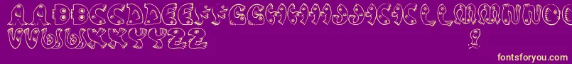 JmhPez Font – Yellow Fonts on Purple Background