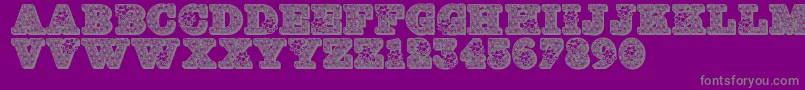 Jfholbow Font – Gray Fonts on Purple Background