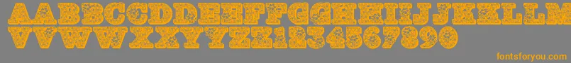 Jfholbow Font – Orange Fonts on Gray Background