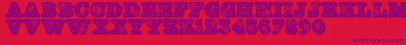 More about Jfholbow Font Jfholbow Font – Purple Fonts on Red Background