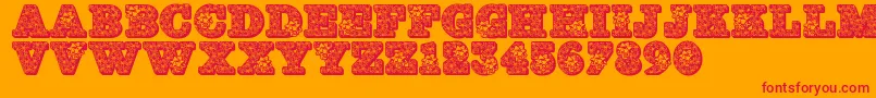 Jfholbow Font – Red Fonts on Orange Background
