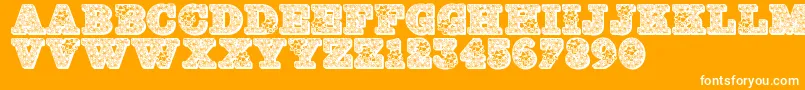 Jfholbow Font – White Fonts on Orange Background