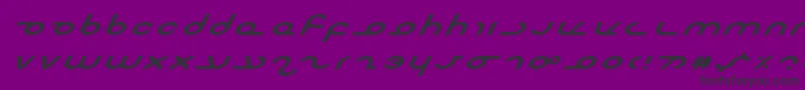 フォントMasterdomExpItalic – 紫の背景に黒い文字