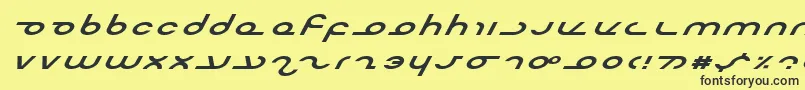 MasterdomExpItalic Font – Black Fonts on Yellow Background