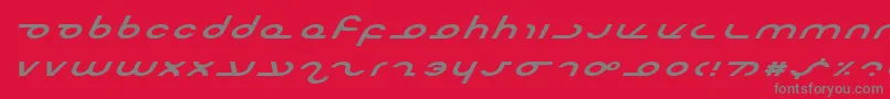 MasterdomExpItalic Font – Gray Fonts on Red Background