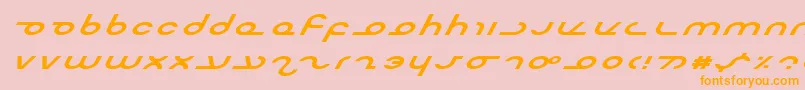 MasterdomExpItalic Font – Orange Fonts on Pink Background