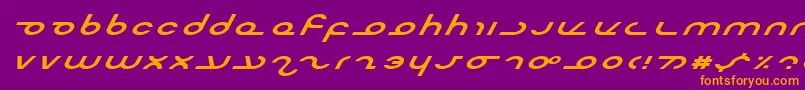 MasterdomExpItalic Font – Orange Fonts on Purple Background