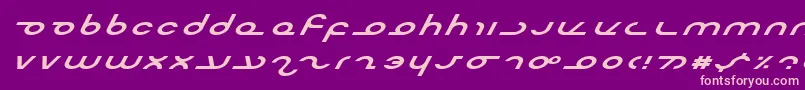 MasterdomExpItalic Font – Pink Fonts on Purple Background
