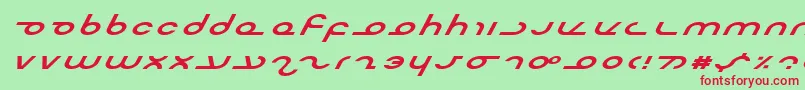 MasterdomExpItalic Font – Red Fonts on Green Background