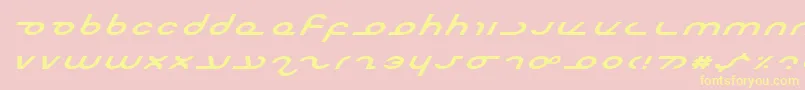 MasterdomExpItalic Font – Yellow Fonts on Pink Background