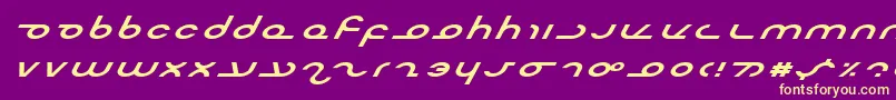 MasterdomExpItalic Font – Yellow Fonts on Purple Background