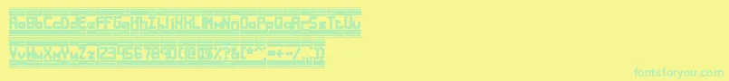 Bandwdth Font – Green Fonts on Yellow Background