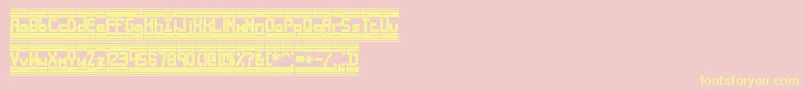 Bandwdth Font – Yellow Fonts on Pink Background