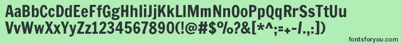 Francois Font – Black Fonts on Green Background