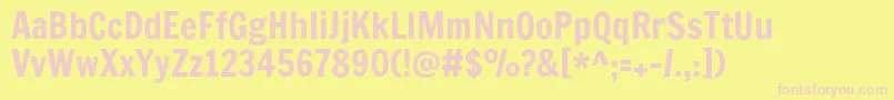 Francois Font – Pink Fonts on Yellow Background
