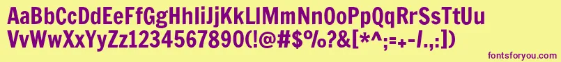 Francois Font – Purple Fonts on Yellow Background