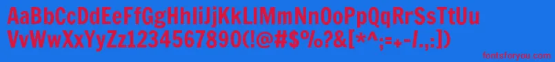 Francois Font – Red Fonts on Blue Background