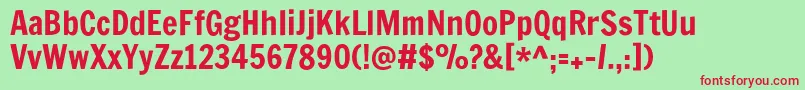 Francois Font – Red Fonts on Green Background