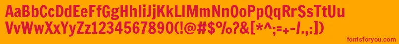 Francois Font – Red Fonts on Orange Background
