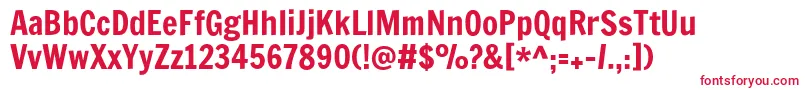 Francois Font – Red Fonts on White Background