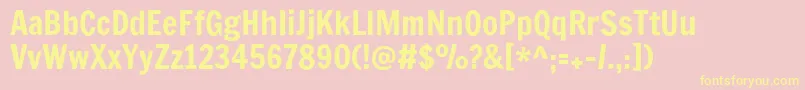 Francois Font – Yellow Fonts on Pink Background