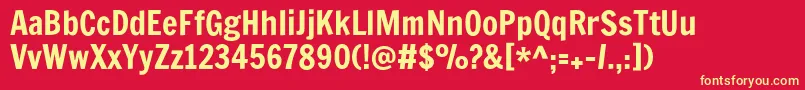 Francois Font – Yellow Fonts on Red Background
