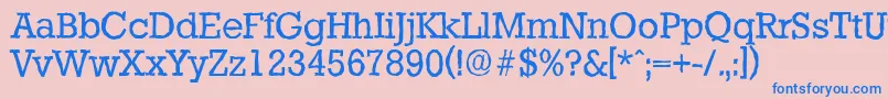 フォントStaffordantiqueRegular – ピンクの背景に青い文字