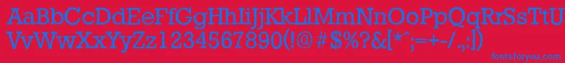 Шрифт StaffordantiqueRegular – синие шрифты на красном фоне