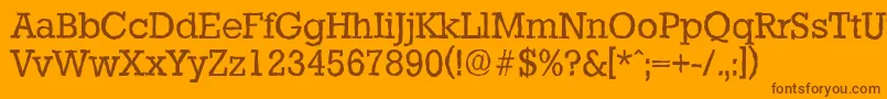 StaffordantiqueRegular Font – Brown Fonts on Orange Background