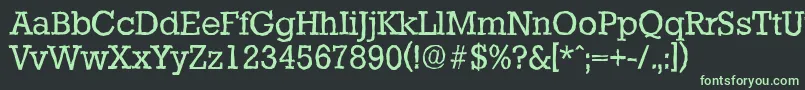 StaffordantiqueRegular Font – Green Fonts on Black Background