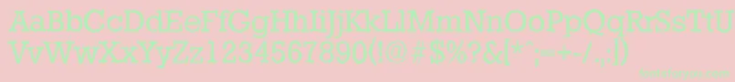 StaffordantiqueRegular Font – Green Fonts on Pink Background