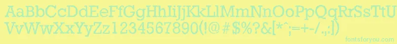 StaffordantiqueRegular Font – Green Fonts on Yellow Background