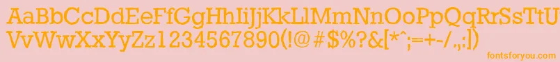 StaffordantiqueRegular Font – Orange Fonts on Pink Background