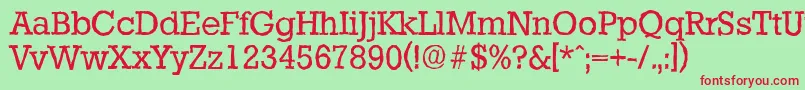 StaffordantiqueRegular Font – Red Fonts on Green Background