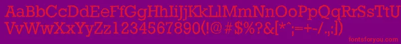 StaffordantiqueRegular Font – Red Fonts on Purple Background