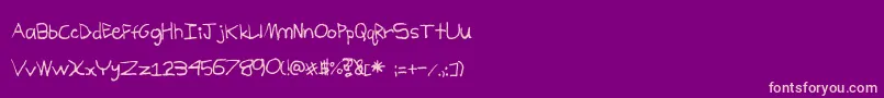 Czcionka ChasicnewRegular – różowe czcionki na fioletowym tle