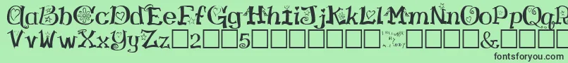 VirginRegular Font – Black Fonts on Green Background