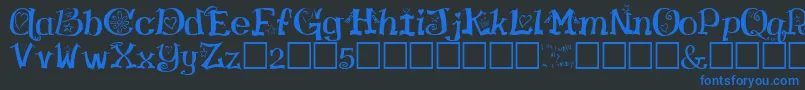 VirginRegular Font – Blue Fonts on Black Background