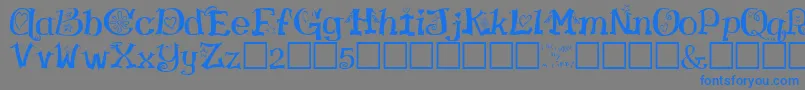 VirginRegular Font – Blue Fonts on Gray Background
