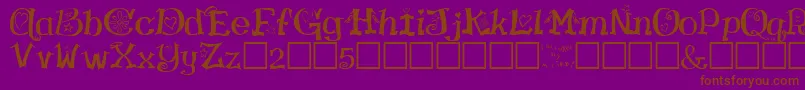 VirginRegular Font – Brown Fonts on Purple Background