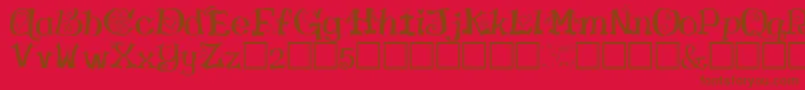 VirginRegular Font – Brown Fonts on Red Background