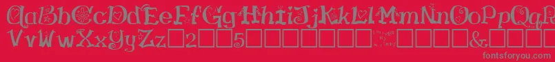 VirginRegular Font – Gray Fonts on Red Background