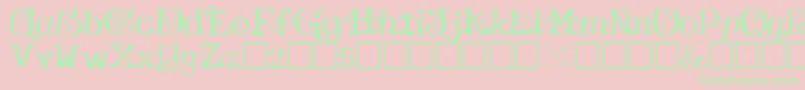 VirginRegular Font – Green Fonts on Pink Background