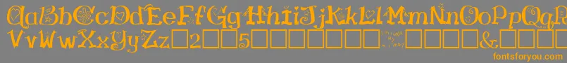 VirginRegular Font – Orange Fonts on Gray Background