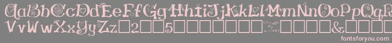 VirginRegular Font – Pink Fonts on Gray Background