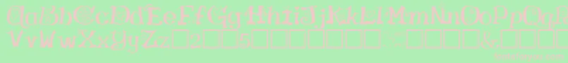 VirginRegular Font – Pink Fonts on Green Background